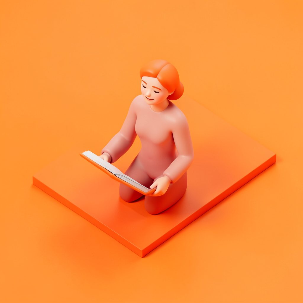 Isometric render of a lively after-party scene in warm pink and orange tones with soft ambient lighting